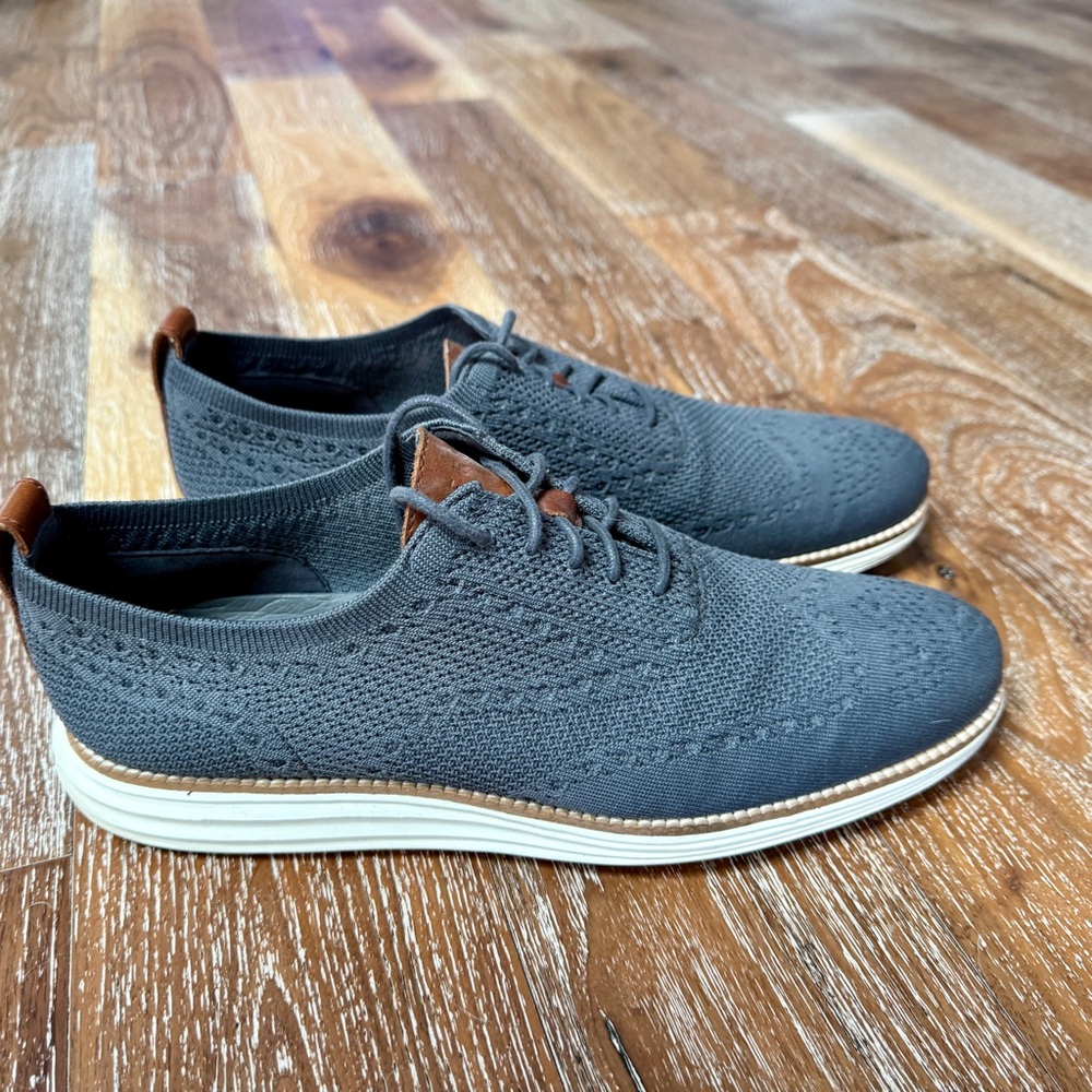 Cole Haan Original Grand Stitchlite Wingtip Oxford Shoes Men’s 10 M Gray C27961